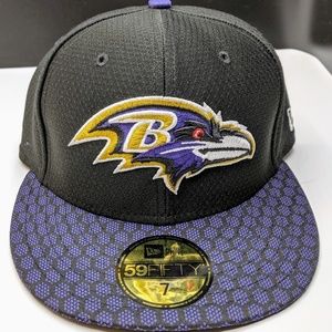 New Era Baltimore Ravens Fitted Sz 7 On Field Hat